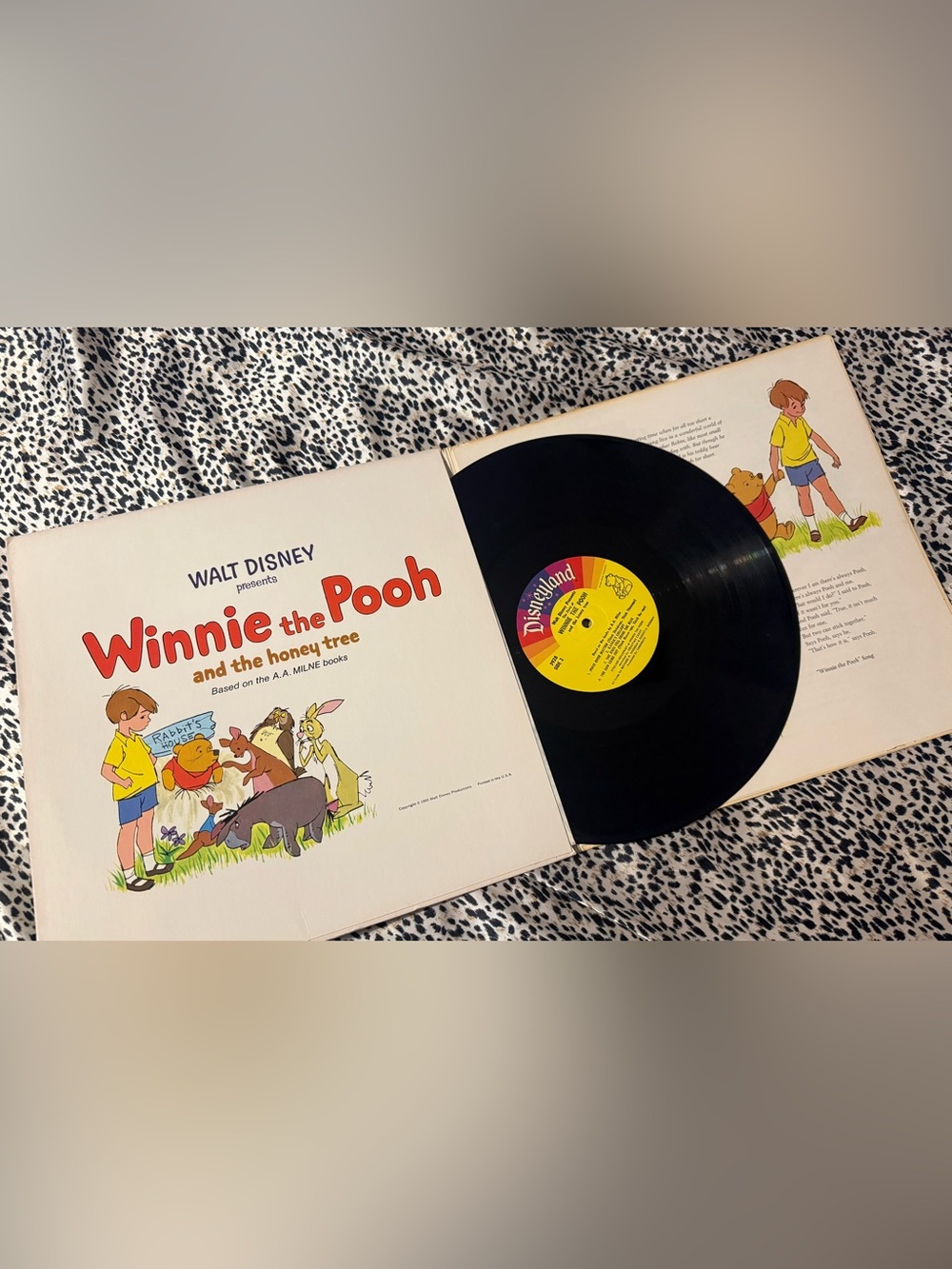 Disney 1965 Winnie The Pooh Story Book Music & Songs Vinyl